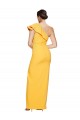 Site de Comprimento Chão Sem Mangas Crepe Esticado Açafrão Bainha Vestidos de Madrinha / Vestidos de Noite / Vestidos de Festa