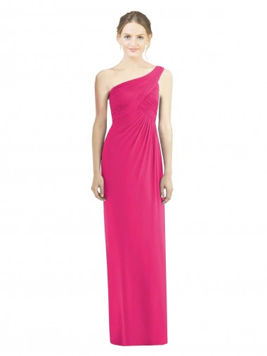 Site de Comprimento Chão Sem Mangas Chiffon Azaléia Bainha Vestidos de Madrinha