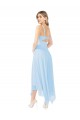 Site de Comprimento Midi Sem Mangas Chiffon Azul Céu Claro Linha A Vestidos de Madrinha / Vestidos de Cocktail / Vestidos de Homecoming