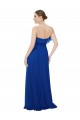 Site de Comprimento Chão Sem Mangas Chiffon Azul Real Linha A Vestidos de Festa / Vestidos de Madrinha
