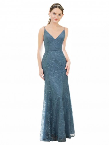 Site de Comprimento Chão Sem Mangas Renda Bainha Vestidos de Madrinha