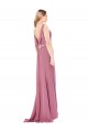 Site de Comprimento Chão Sem Mangas Chiffon Bainha Vestidos de Madrinha / Vestidos de Festa