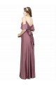 Site de Comprimento Chão Ombro Frio Cetim Sedoso Bainha Vestidos de Madrinha / Vestidos de Noite / Vestidos de Festa
