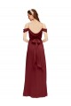 Site de Comprimento Chão Sem Mangas Chiffon Borgonha Bainha Vestidos de Madrinha