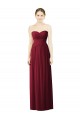 Site de Comprimento Chão Sem Mangas Chiffon Borgonha Linha A Vestido de Noite / Vestidos de Madrinha