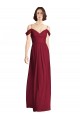 Site de Comprimento Chão Sem Mangas Chiffon Borgonha Linha A Vestidos de Festa / Vestidos de Madrinha