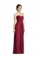 Site de Comprimento Chão Sem Mangas Chiffon Borgonha Linha A Vestidos Formais / Vestidos de Madrinha