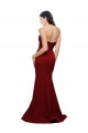 Site de Comprimento Chão Sem Mangas Crepe Esticado Borgonha Bainha Vestidos de Madrinha / Vestidos de Noite / Vestidos de Festa