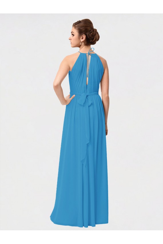 Site de Alto Baixo Sem Mangas Chiffon Borgonha Linha A Alto Baixo, Vestidos de Madrinha