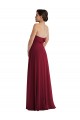 Site de Comprimento Chão Sem Mangas Chiffon Borgonha Linha A Sem Mangas Vestidos de Madrinha / Vestidos de Noite
