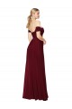 Site de Comprimento Chão Sem Mangas Chiffon Borgonha Sereia Sem Mangas Vestidos de Madrinha / Vestidos de Noite / Vestidos de Festa