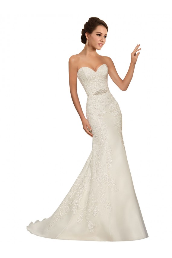 Site de Comboio Capela Sem Mangas Tule & Renda Branco Bainha Vestido de Noiva