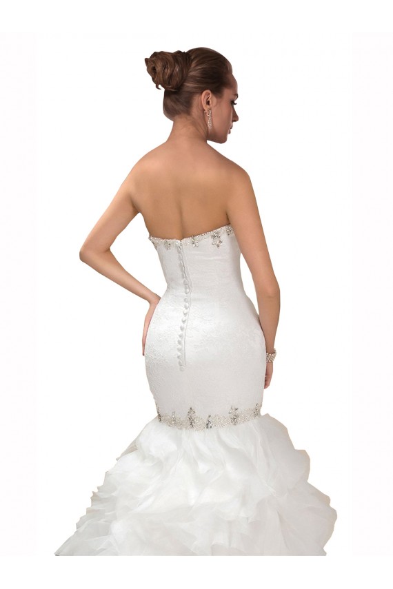 Site de Comboio Capela Sem Mangas Tule Branco Sereia Vestidos de Noiva