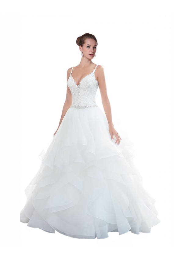 Site de Comboio Capela Sem Mangas Tule Branco Vestido de Baile Vestidos de Noiva na Praia