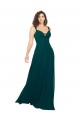 Site de Comprimento Chão Sem Mangas Chiffon Caçador Verde Linha A Sem Mangas Amor Vestidos de Madrinha