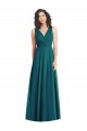Site de Comprimento Chão Sem Mangas Chiffon Caçador Verde Linha A Vestidos de Festa