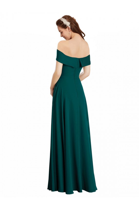 Site de Comprimento Chão Mangas Curtas Chiffon Caçador Verde Linha A Vestidos de Madrinha