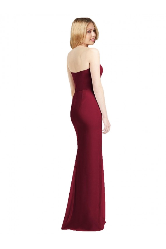 Site de Comprimento Chão Sem Mangas Chiffon Caçador Verde Trombeta Vestidos de Madrinha