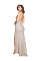 Site de Comprimento Chão Sem Mangas Lantejoulas & Lantejoulas Espumantes Champanhe Sereia Vestidos de Madrinha / Vestidos de Noite / Vestidos de Festa