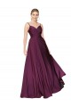 Site de Comprimento Chão Sem Mangas Crepe Esticado Frutos Silvestres Linha A Vestidos de Madrinha / Vestidos de Noite / Vestidos de Festa