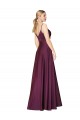 Site de Comprimento Chão Sem Mangas Crepe Esticado Frutos Silvestres Linha A Vestidos de Madrinha / Vestidos de Noite / Vestidos de Festa