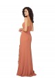 Site de Comprimento Chão Sem Mangas Chiffon Jacarandá Linha A Vestidos de Madrinha