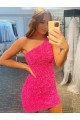 Site de Curto Sem Mangas Lantejoulas Veludo Bainha Vestidos de Festa / Vestidos Formais