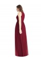 Site de Comprimento Chão Sem Mangas Chiffon Lilás Linha A Vestidos de Madrinha / Vestidos Formais