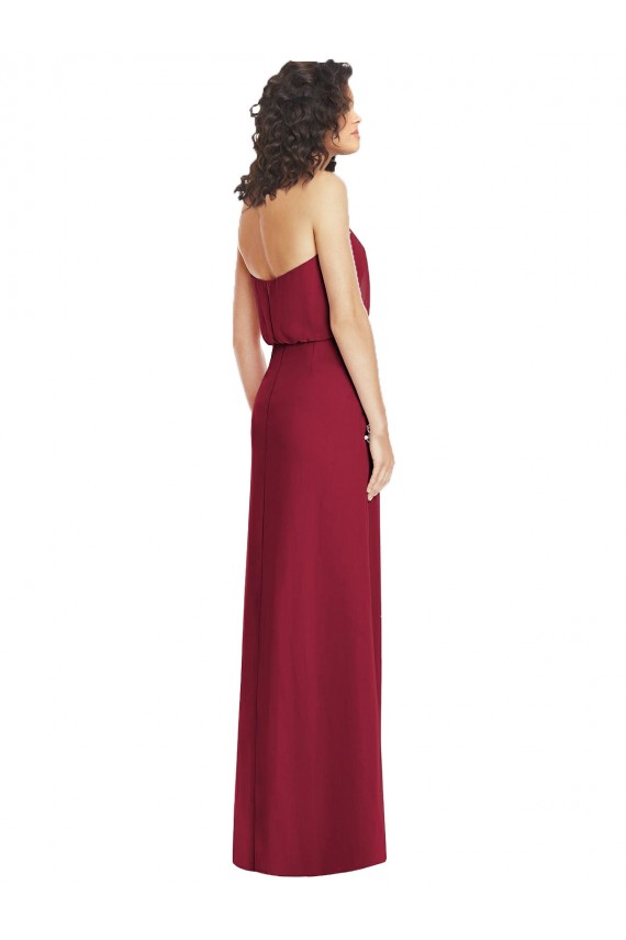Site de Comprimento Chão Sem Mangas Chiffon Lilás Linha A Sem Mangas Vestido de Festa / Vestido de Madrinha