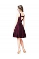 Site de Comprimento Joelho Sem Mangas Cetim Linha A Vestidos de Madrinha / Vestidos de Festa / Vestidos de Cocktail / Vestidos de Homecoming