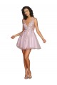Site de Curto Sem Mangas Tule Linha A Vestidos de Madrinha / Vestidos de Cocktail / Vestidos de Homecoming