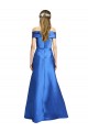 Site de Comprimento Chão Sem Mangas Cetim Linha A Vestidos de Madrinha / Vestidos de Noite / Vestidos de Festa