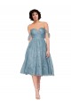 Site de Comprimento Joelho Sem Mangas Renda Linha A Vestidos de Madrinha / Vestidos de Cocktail / Vestidos de Homecoming