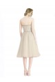Site de Comprimento Joelho Sem Mangas Tule Linha A Vestidos de Madrinha / Vestidos de Cocktail / Vestidos de Homecoming
