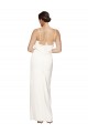Site de Comprimento Chão Sem Mangas Cetim Elástico Marfim Bainha Vestidos de Madrinha / Vestidos de Noite / Vestidos de Festa