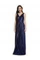 Site de Comprimento Chão Sem Mangas Lantejoulas Marinha Negra Bainha Vestidos de Madrinha / Vestidos de Noite / Vestidos de Festa