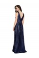 Site de Comprimento Chão Sem Mangas Lantejoulas Marinha Negra Bainha Vestidos de Madrinha / Vestidos de Noite / Vestidos de Festa