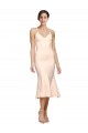 Site de Comprimento Midi Sem Mangas Crepe Esticado Nu Bainha Vestidos de Madrinha / Vestidos de Festa / Vestidos de Cocktail / Vestidos de Homecoming