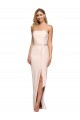 Site de Comprimento Chão Sem Mangas Crepe Esticado Nu Bainha Vestidos de Madrinha / Vestidos de Noite / Vestidos de Festa