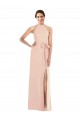 Site de Comprimento Chão Sem Mangas Crepe Esticado Nu Trombeta Vestidos de Madrinha / Vestidos de Noite / Vestidos de Festa