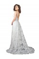Site de Comboio Capela Sem Mangas Renda Off White Linha A Vestidos de Noiva
