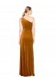 Site de Comprimento Chão Sem Mangas Veludo Elástico Ouro Linha A Vestidos de Madrinha / Vestidos de Noite / Vestidos de Festa