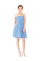 Site de Comprimento Joelho Sem Mangas Chiffon Pervinca Linha A Vestidos de Madrinha / Vestidos de Cocktail / Vestidos de Homecoming