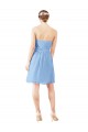Site de Comprimento Joelho Sem Mangas Chiffon Pervinca Linha A Vestidos de Madrinha / Vestidos de Cocktail / Vestidos de Homecoming