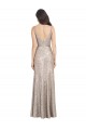 Site de Comprimento Chão Sem Mangas Lantejoulas & Lantejoulas Espumantes Prata Bainha Sem Mangas Vestidos de Madrinha / Vestidos de Noite / Vestidos de Festa