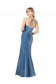 Site de Comprimento Chão Sem Mangas Veludo Elástico Preto Bainha Sem Mangas Vestidos de Madrinha / Vestidos de Noite / Vestidos de Festa