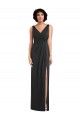 Site de Comprimento Chão Sem Mangas Spandex Preto Bainha Vestidos de Madrinha / Vestidos de Noite / Vestidos de Festa