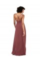 Site de Comprimento Chão Sem Mangas Chiffon Preto Coluna Vestidos de Madrinha / Vestidos de Noite