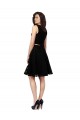 Site de Comprimento Joelho Sem Mangas Renda Preto Linha A Sem Mangas Vestidos de Madrinha / Vestidos de Cocktail / Vestidos de Homecoming