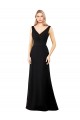 Site de Comprimento Chão Sem Mangas Chiffon Preto Linha A Vestidos de Madrinha / Vestidos de Festa